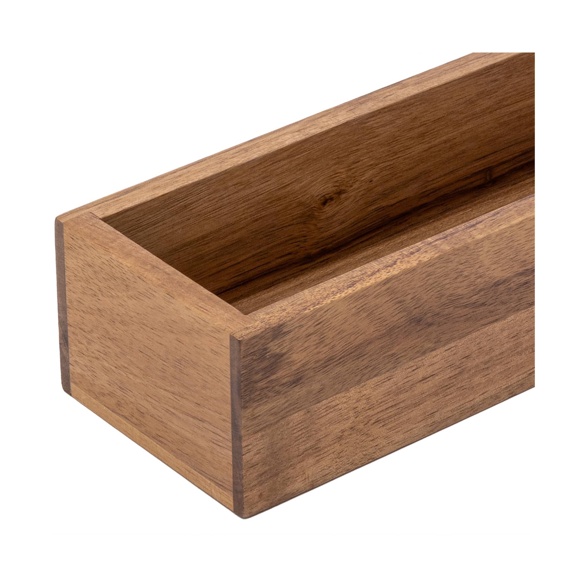 Seville Classics 12" x 3" x 2" Acacia Wood Drawer Organizer